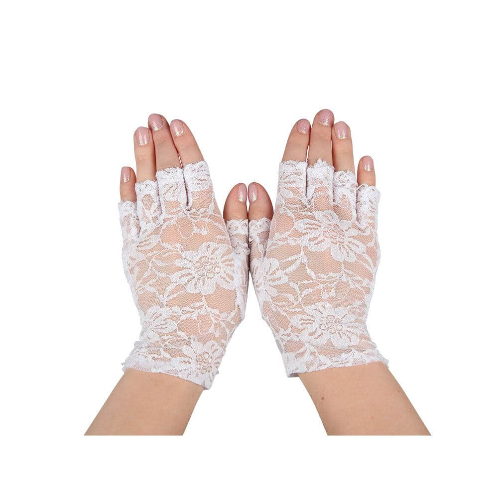 Buy Womens Fingerless Gloves Lace Madonna 80s Fancy Dress Xs Stock Xs Uk