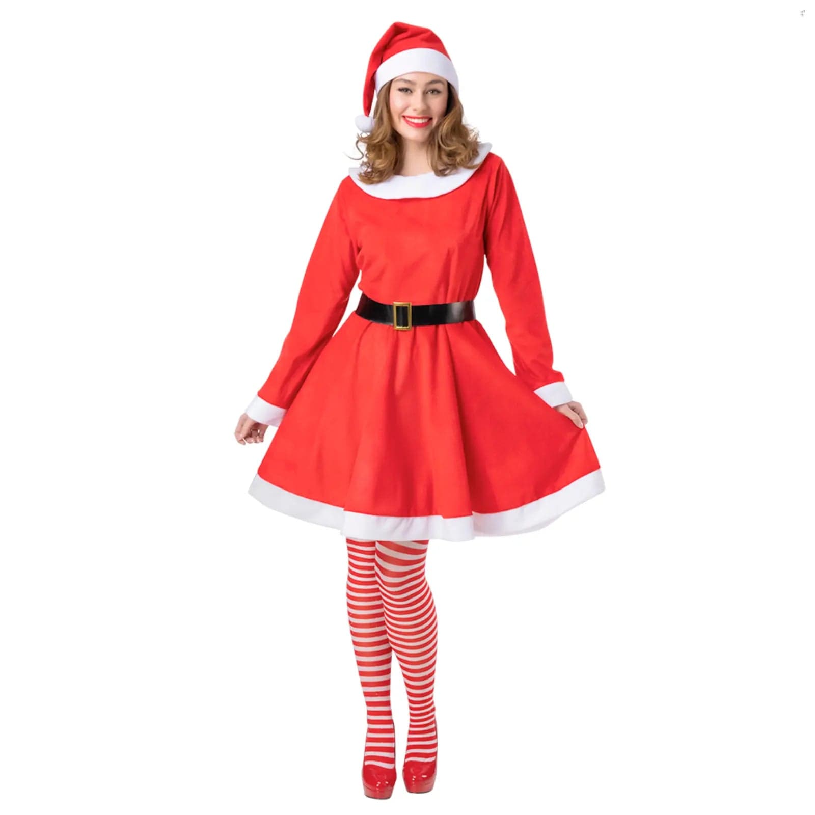 Buy Adults Deluxe Velour Mrs Santa Claus Christmas Party Xs Stock Xs Uk