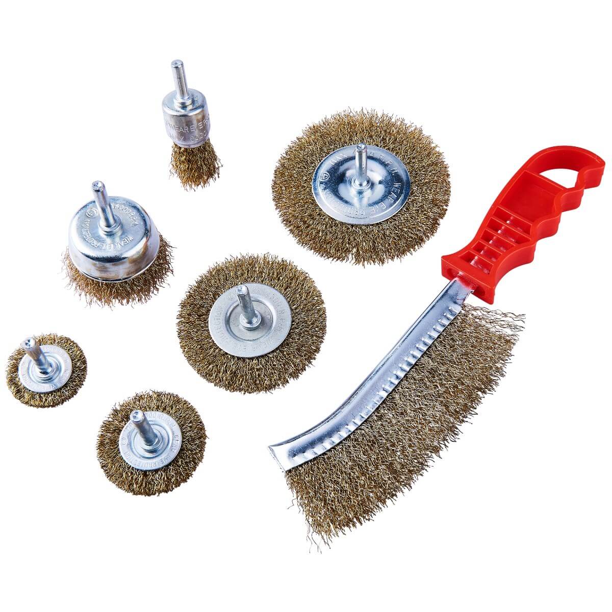 Buy Amtech Brass Plated Steel Wire Brush Set Xs Stock Xs Uk 4580