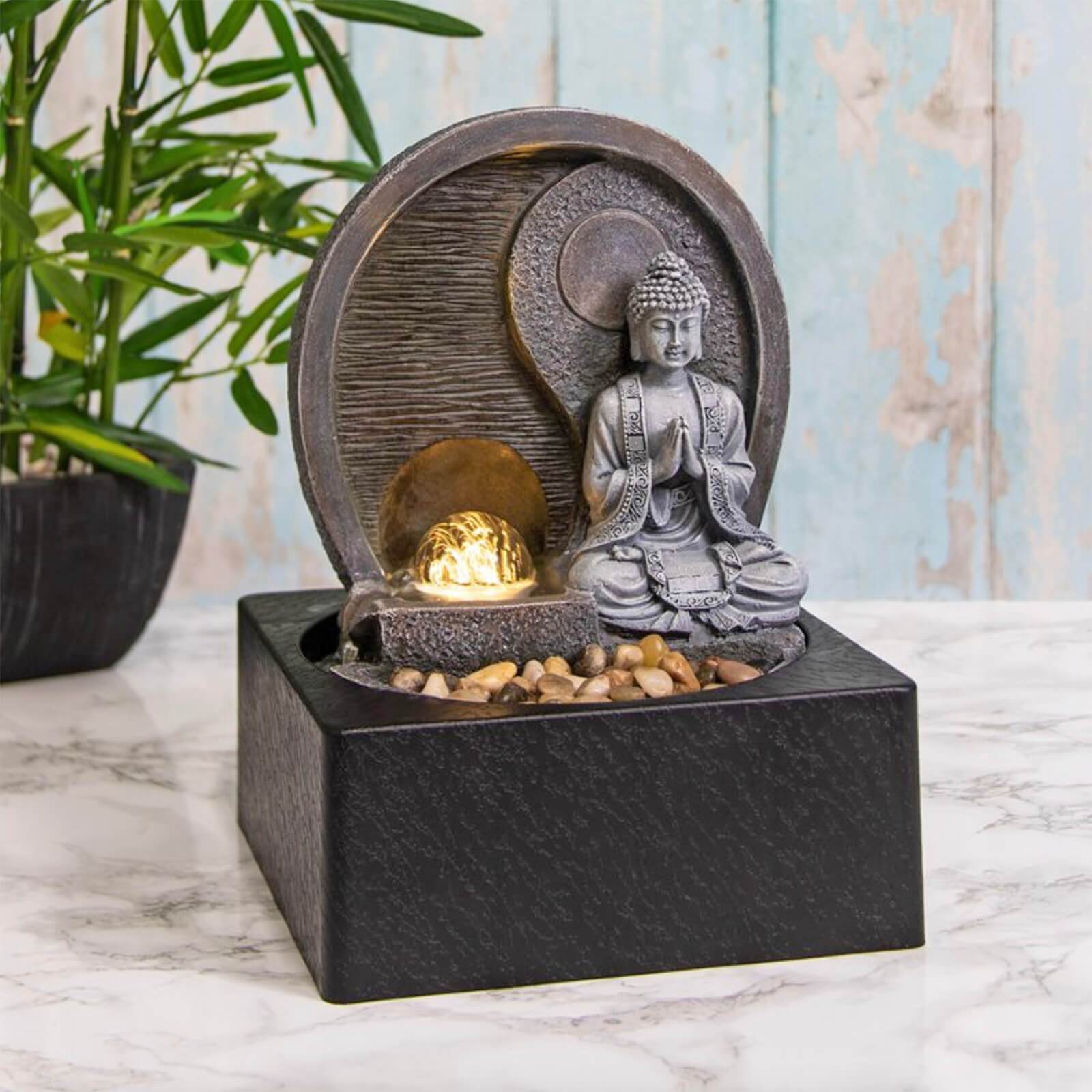 Buy Buddha Indoor Water Fountain Pebbles Led 