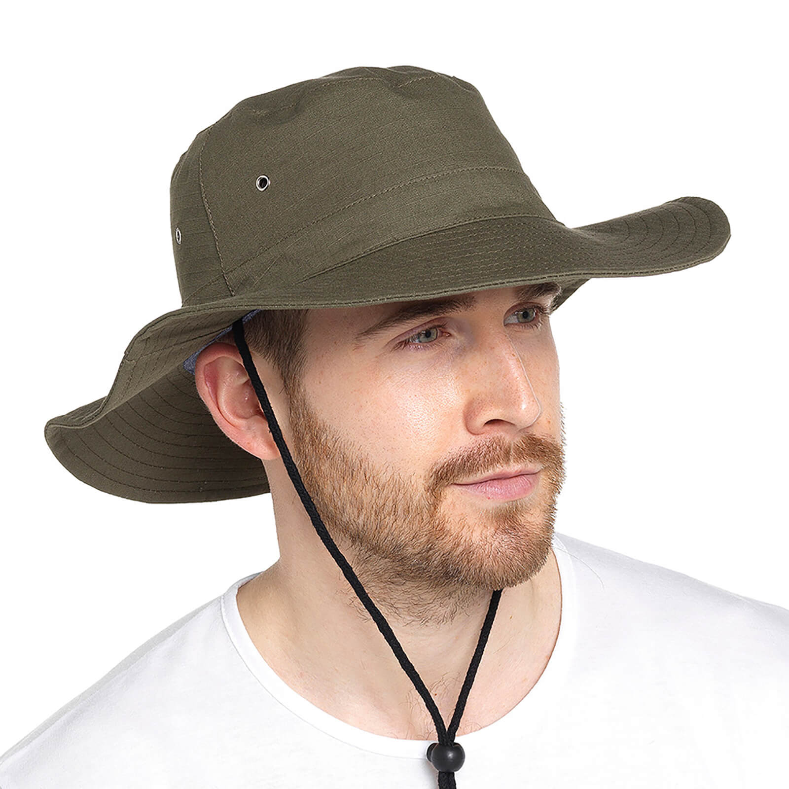 Buy Mens Safari Hat With Neck Cord 100% Cotton Summer | XS Stock