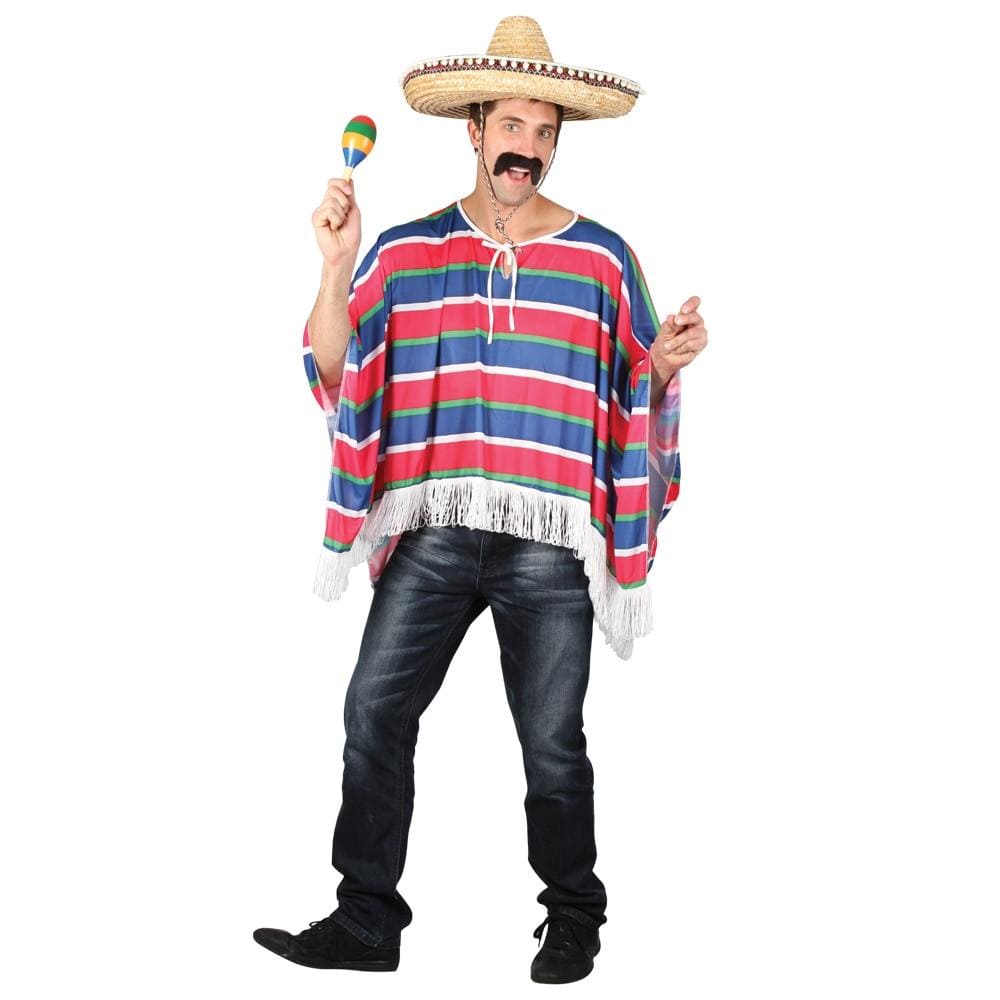 Brilliant Mexican Poncho Fancy Dress Costume Perfect for Halloween Fancy Dress Parties and More XS Stock