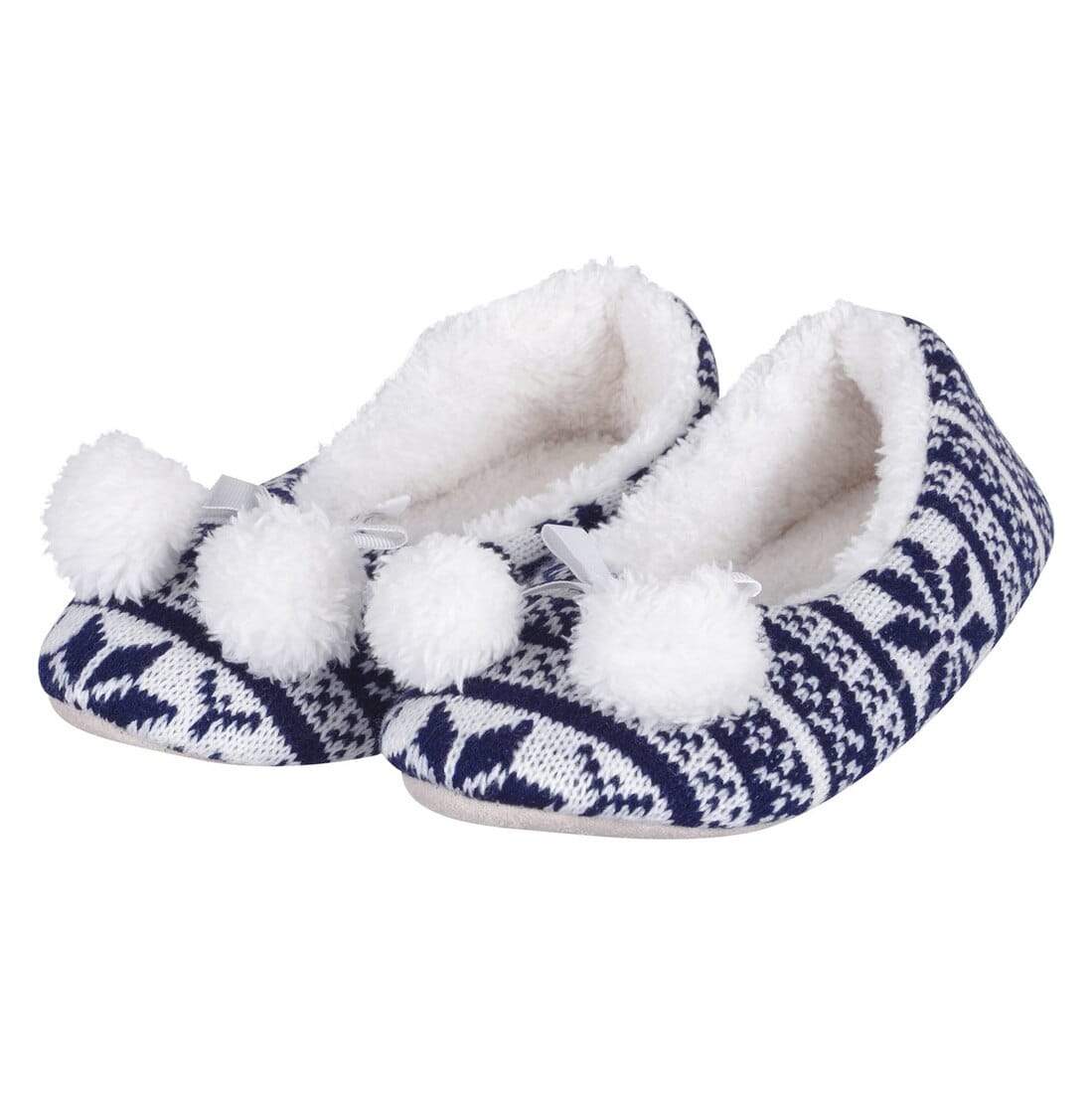 Ballerina slippers discount with pom poms