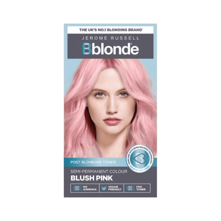 front view of hair dye kit - blush pink semi permanent hair dye colour