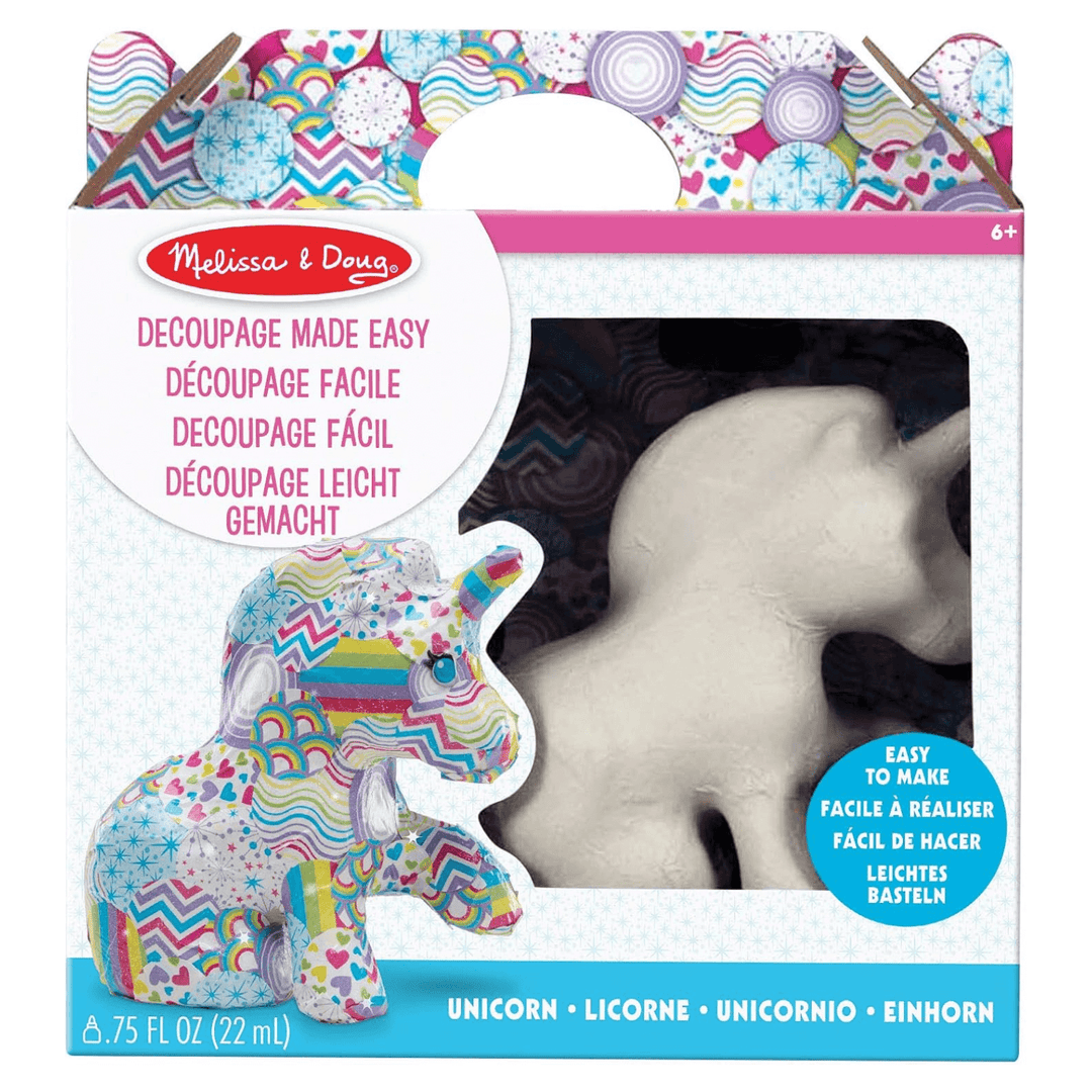 decoupage made easy unicorn craft set in packaging with unicorn style ears