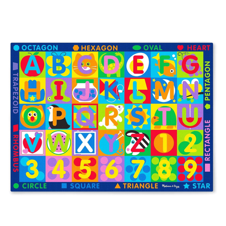 Melissa & Doug Jumbo Activity Rug Educational ABC 123 Playing Cards