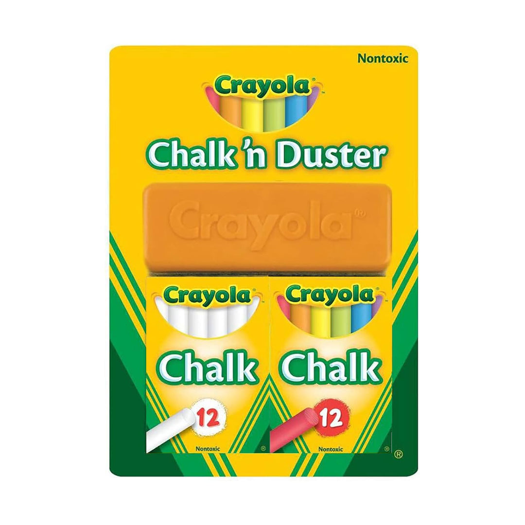 Crayola Chalk n Duster set with 24 sticks of chalk