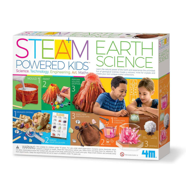 4M STEAM Earth Science Kit – Volcano, Crystal Mining & Growing Fun for Kids