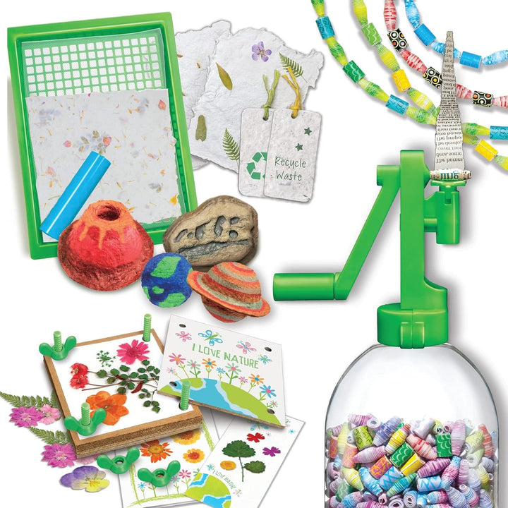 4M Eco-Friendly STEAM Paper Craft Kit for Kids - Recycle, Create, and Learn