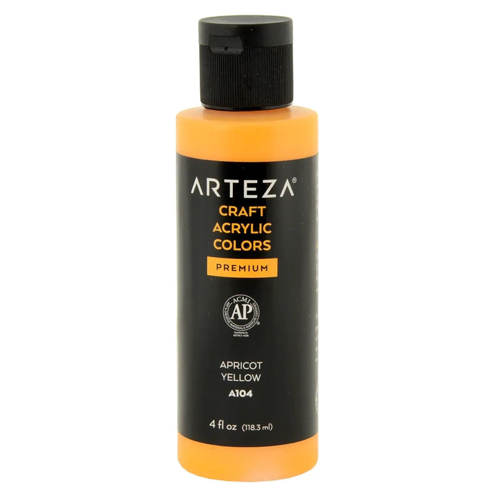 Apricot Yellow Arteza craft acrylic paint premium 118ml bottle