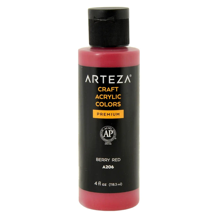 Berry Red A206 Arteza craft acrylic paint premium 118ml bottle