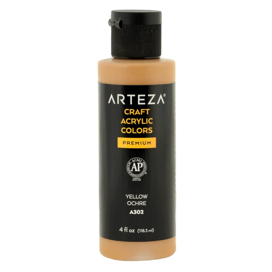 Yellow Ochre Arteza craft acrylic paint premium 118ml bottle