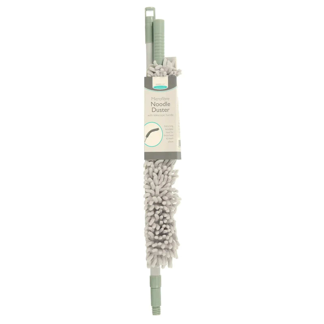 Microfibre Noodle Duster with telescopic handle in packaging