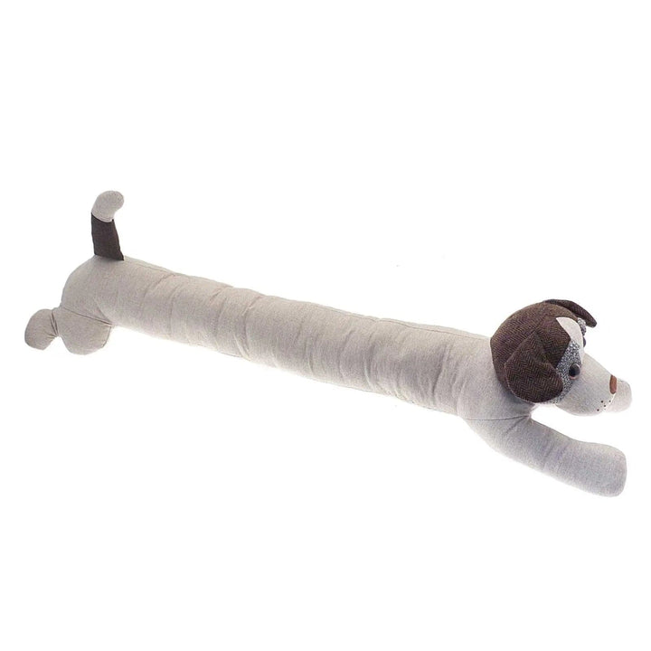 Beige and brown Jack Russell design draught excluder