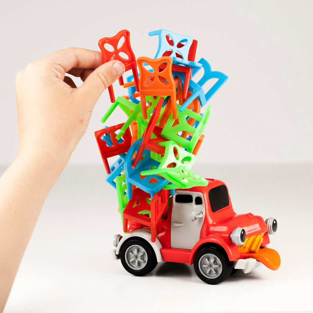 Pick-Up Pete Game Stacking Chairs Motorised Truck Family Fun