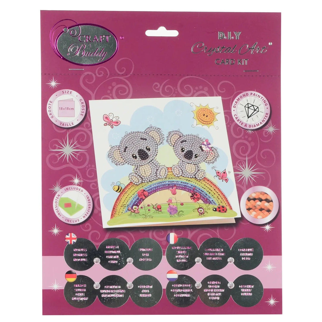 Koalas design DIY crystal art kit to make a diamond painting card