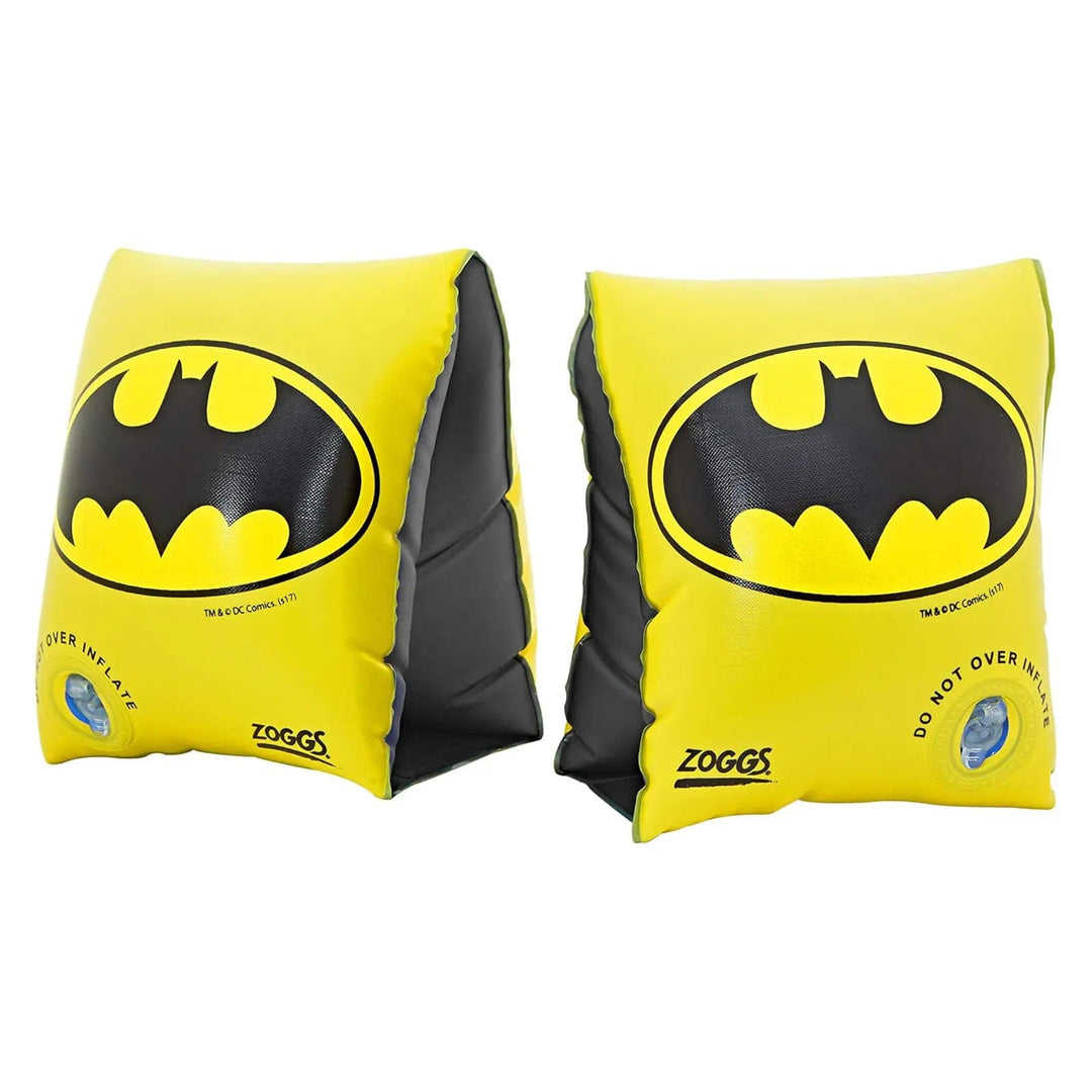 Black and yellow Batman logo design swimming arm bands for kids