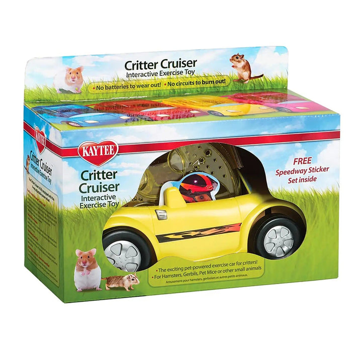 Yellow Critter Cruiser Hamster exercise Car in box packaging