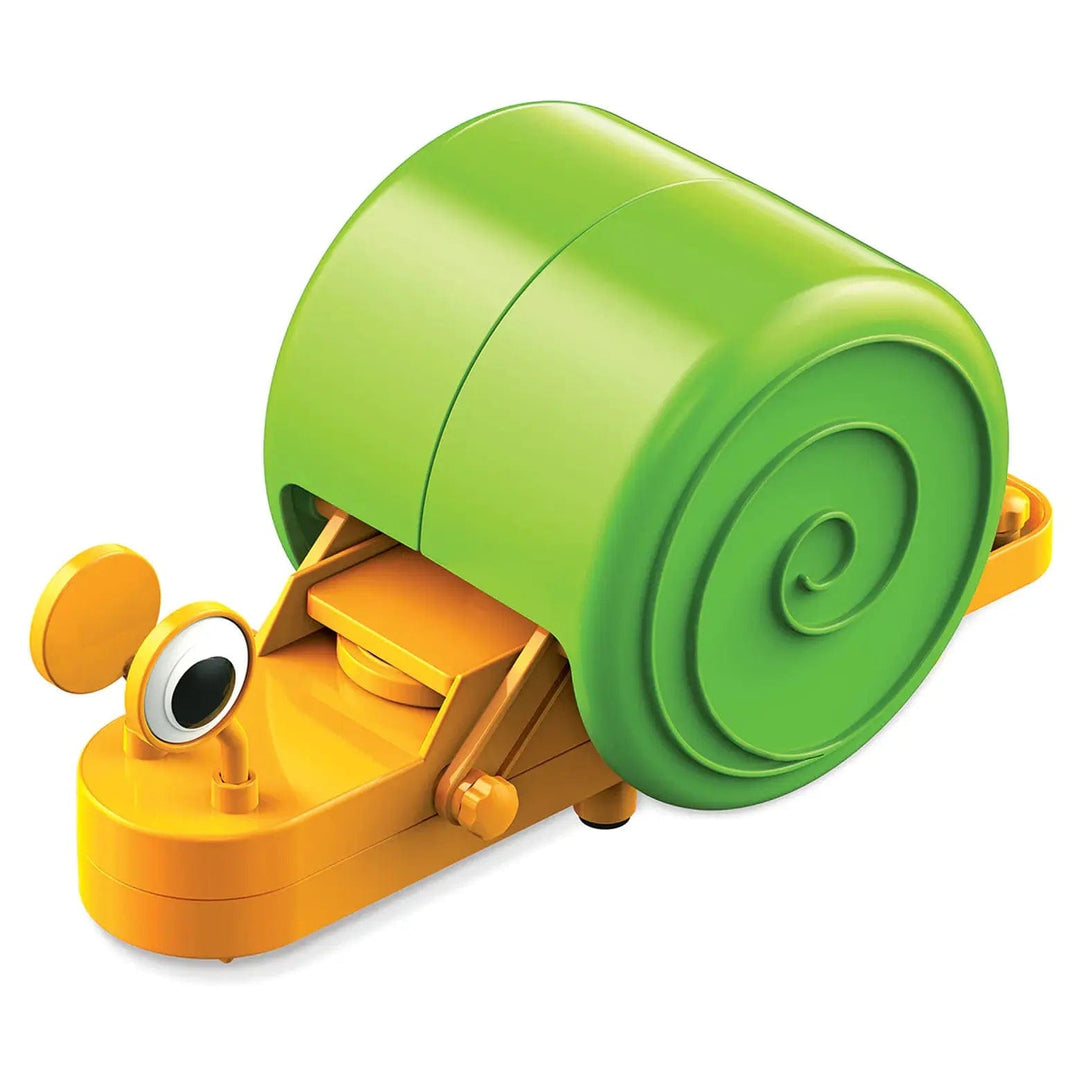 Yellow and green robot snail construction kit for children