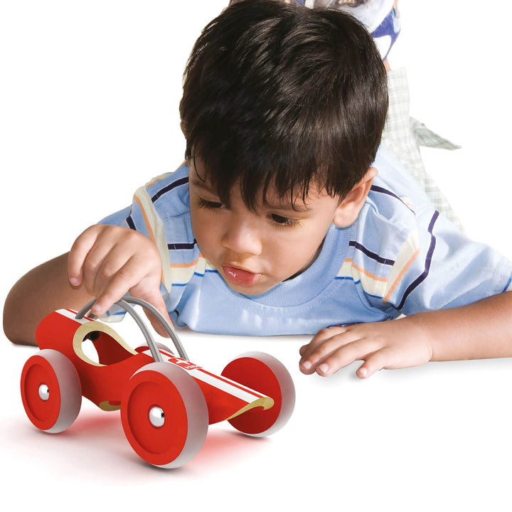 Hape e-Racer Monza Red Toy Car Handcrafted From Bamboo 19cm