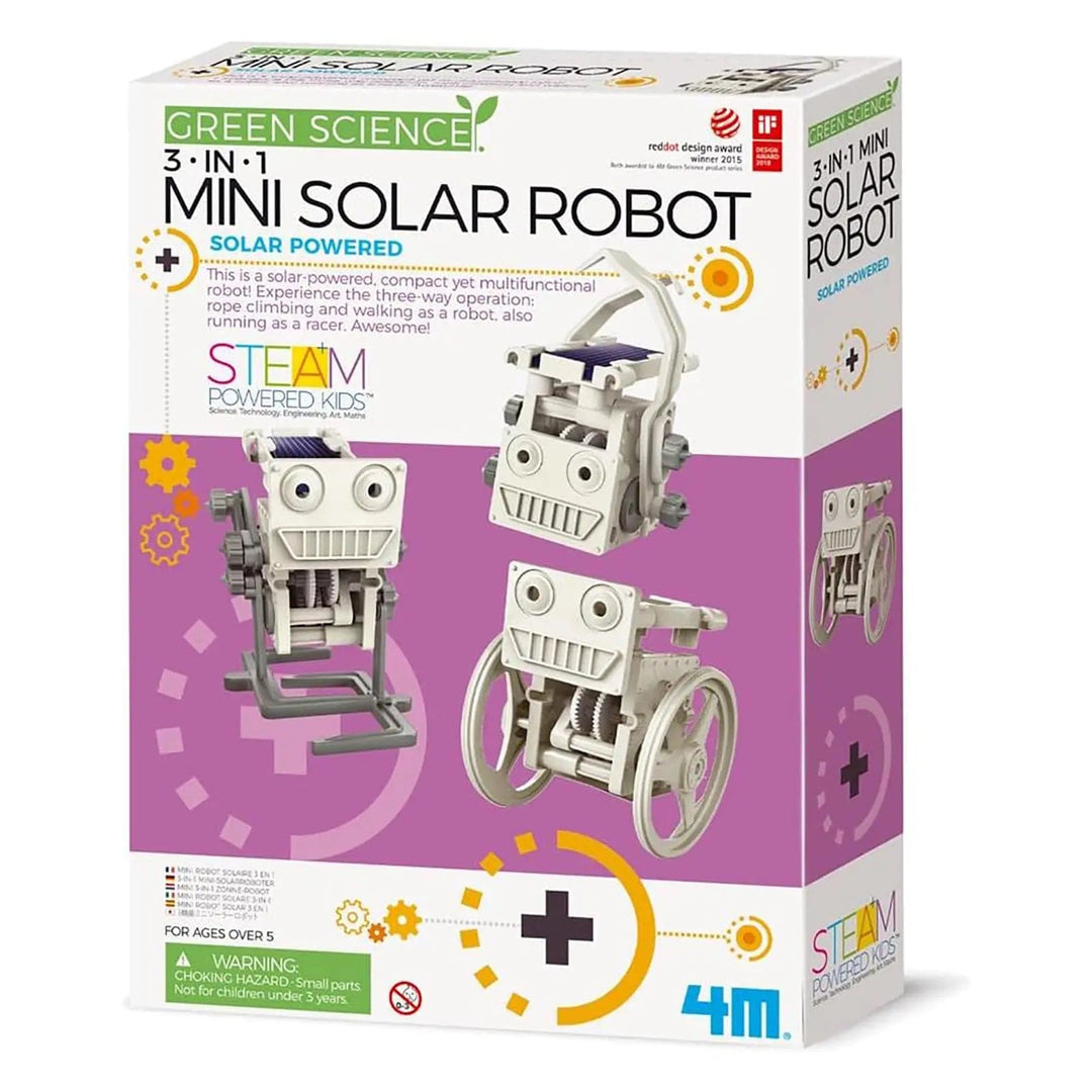 Box packaging for green science 3 in 1 mini solar robot building set