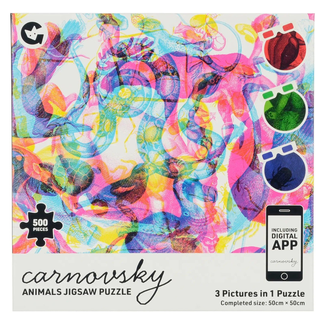 Carnovsky Animals Jigsaw with 3 picture in one 500 piece puzzle