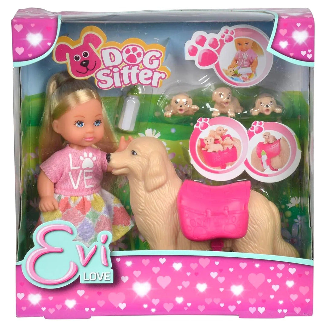 Evi Love fashion doll with dog and puppies play set