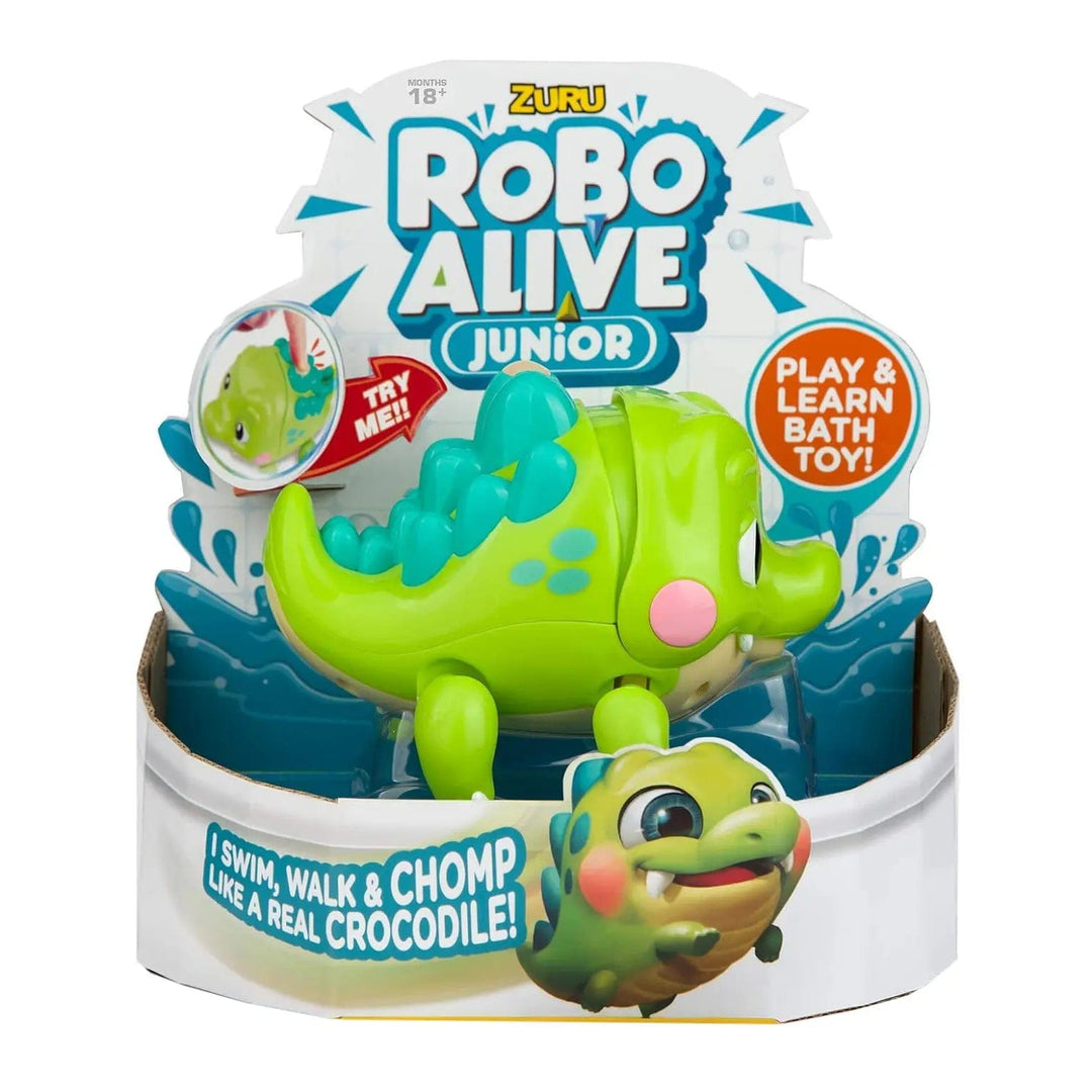 Green crocodile play and learn bath time toy from Robo Alive