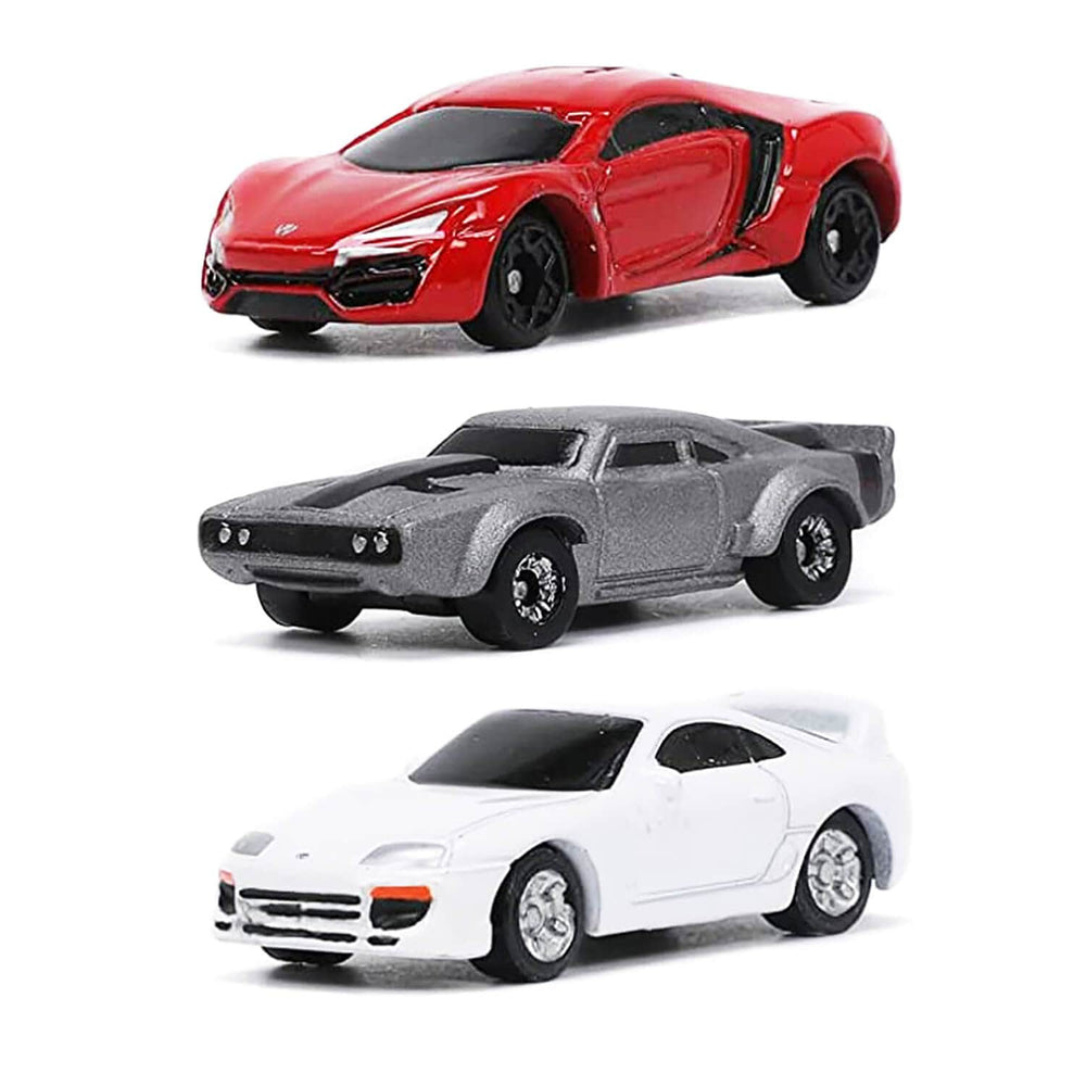 Fast & Furious Pack Of 3 Mini Die-Cast Cars Nano Hollywood Rides