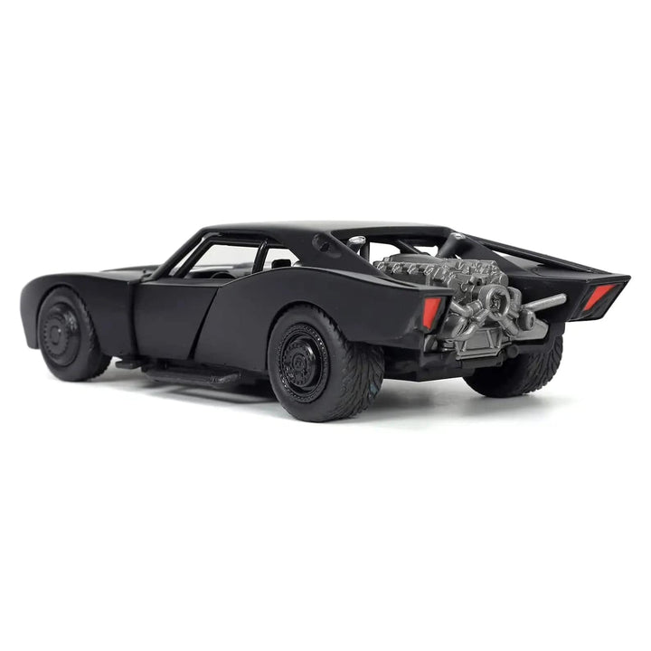 Rear view of The Batman Batmobile die cast vehicle