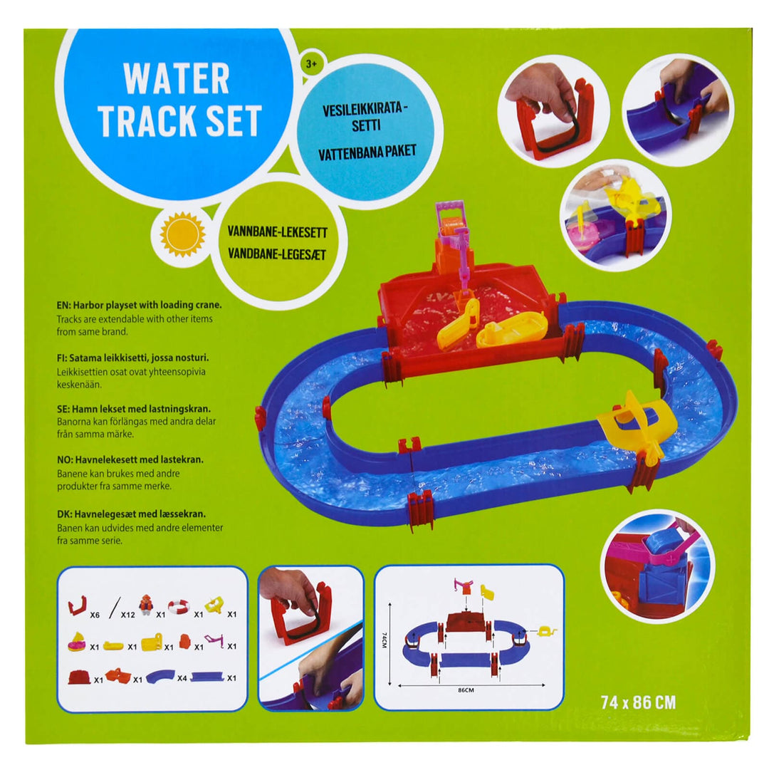 Large Water Track Set 21 Piece Harbour Loading Crane Barge