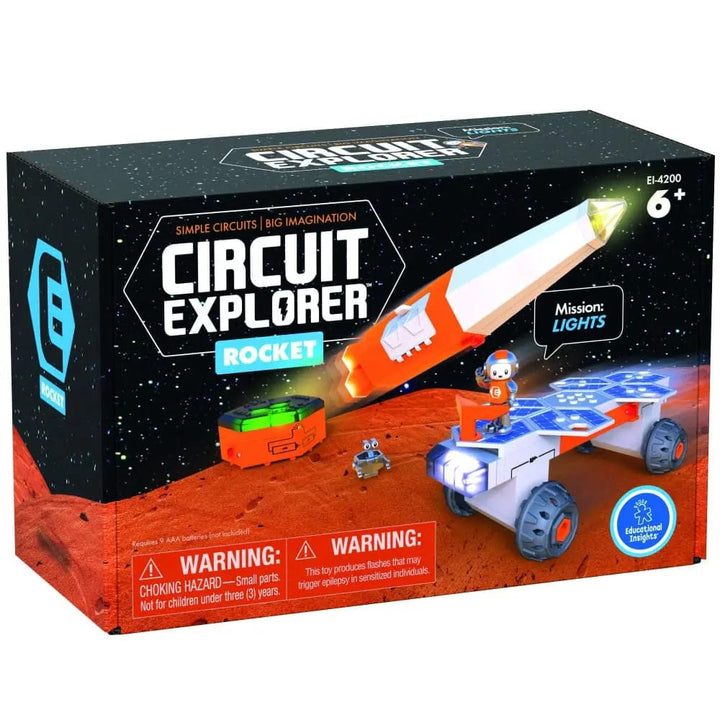 Box of Circuit Explorer Rocket building kit woth lights