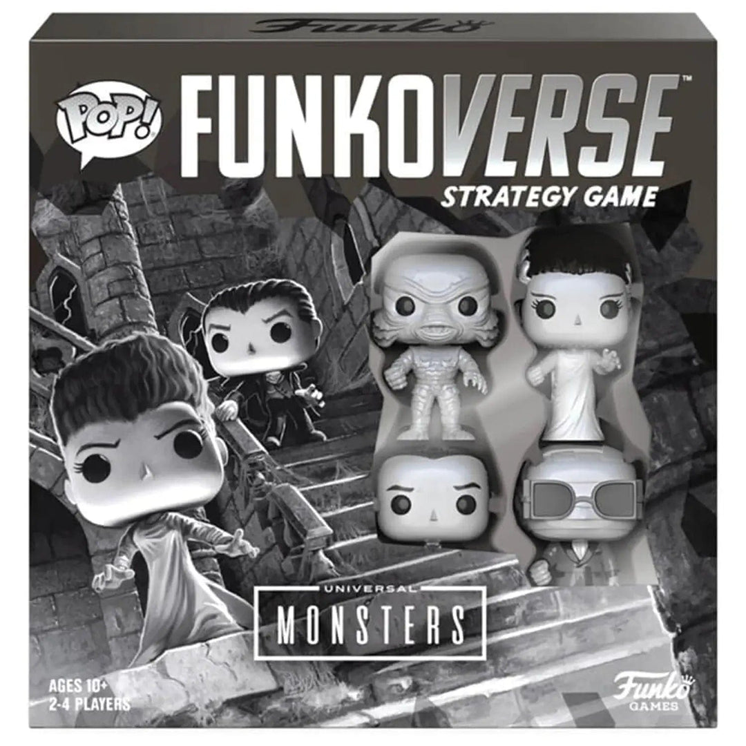 Universal Monsters Funkoverse Strategy Game box with 4 exclusive figures