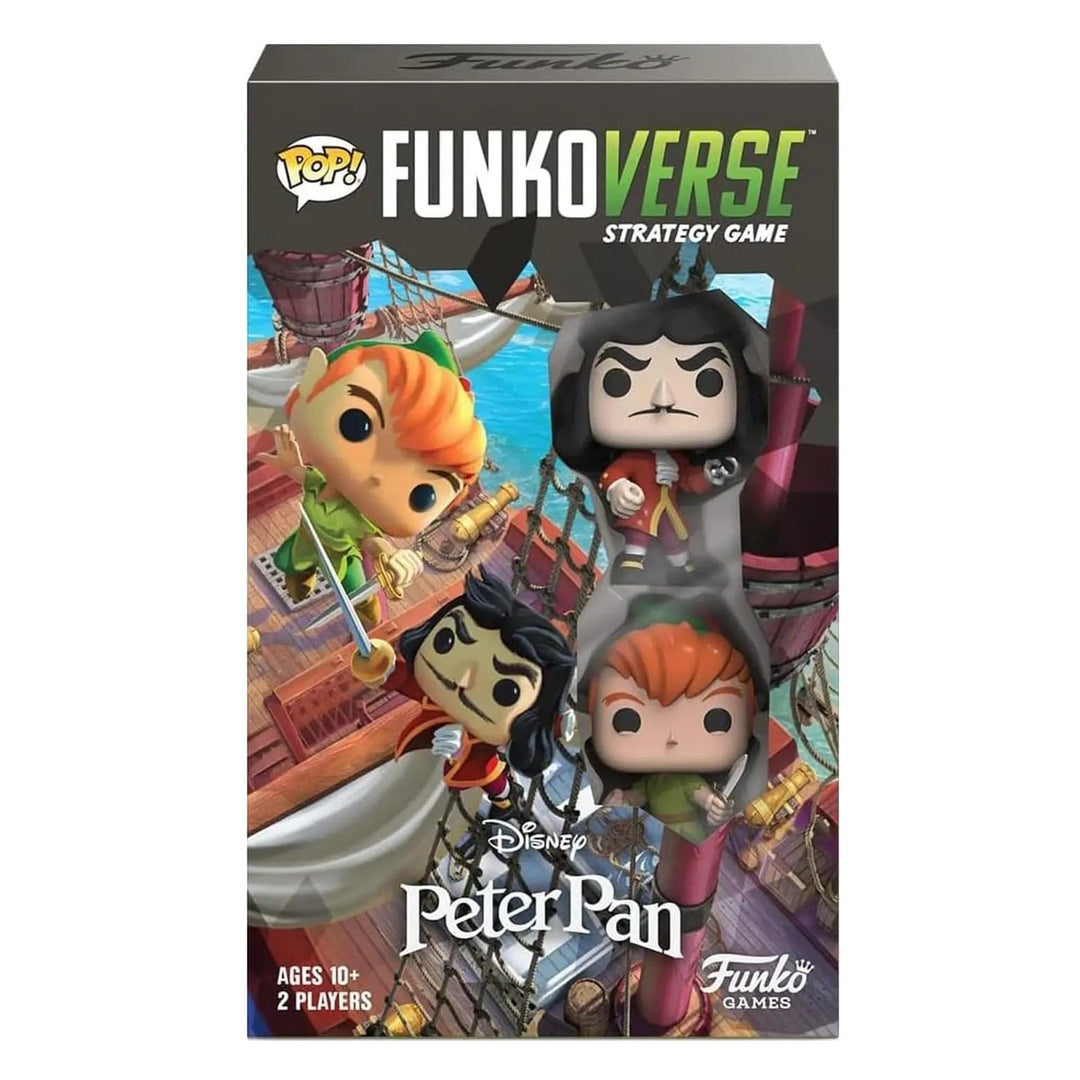 Boxed Disney Peter Pan Funkoverse strategy game with Captain Hook and Peter Pan figures