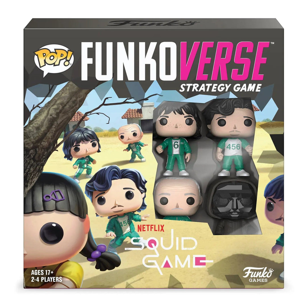 Funkoverse netflix Squid Game box with 4 vinyl figure including Front Man in black