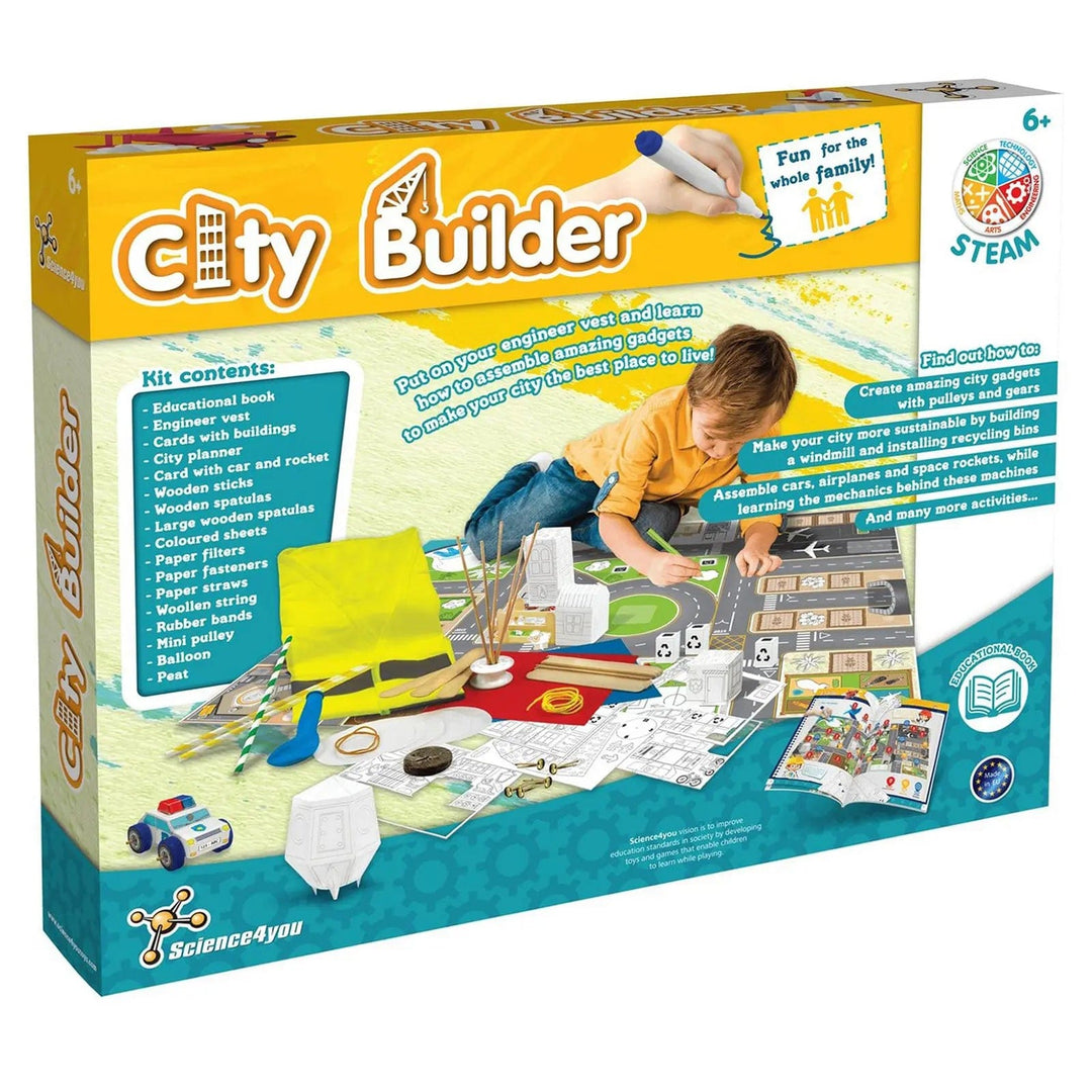 Back of the box of City Builder fun for all the family