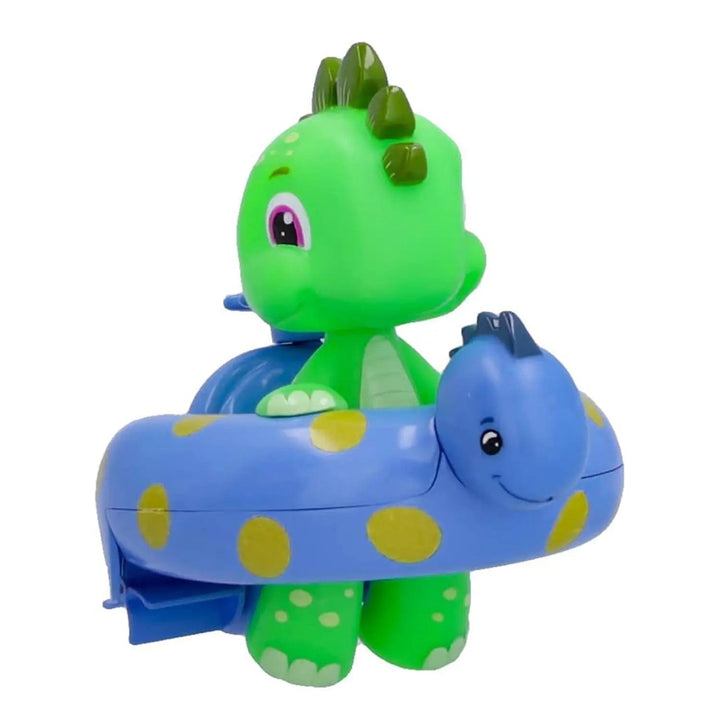 Bloopies Floaties Dinosaur bath toy with blue float ring