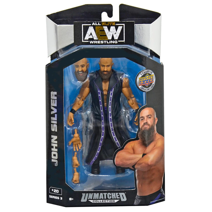 All Elite Wrestling John Silver action figure in window box packaging