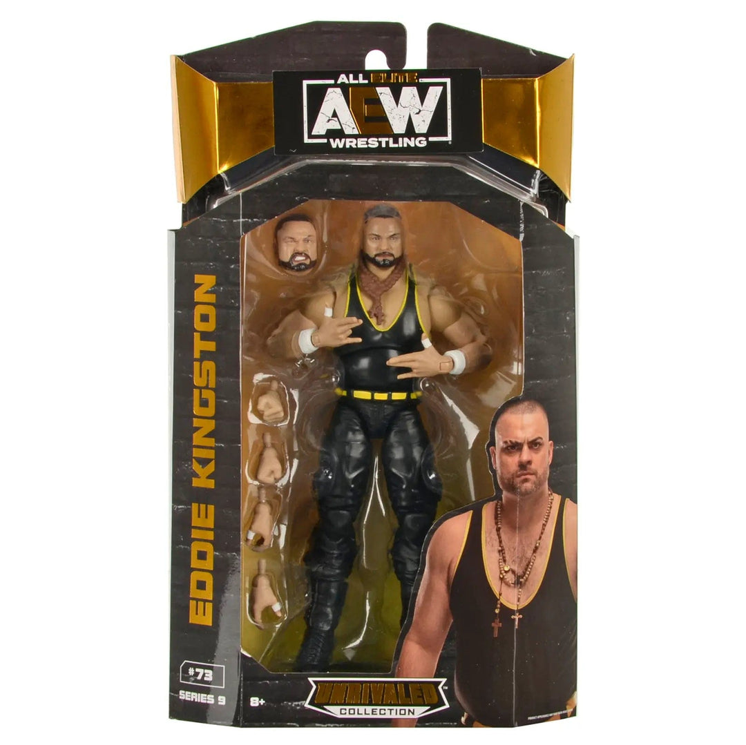 AEW Eddie Kingston wrestler action figure with accessories series 9 unrivalled collection in display box