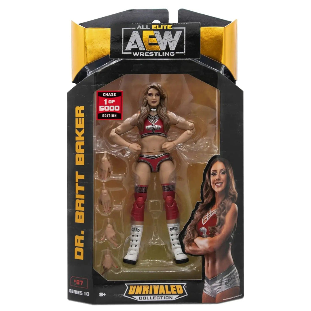 AEW Chase edition dr britt baker wrestling action figure series 10 unrivalled collection