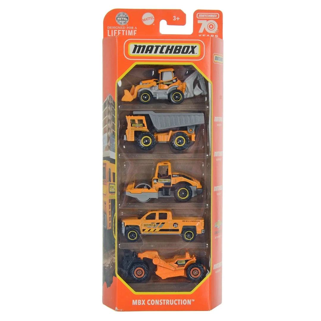 Matchbox Construction pack of 5 die-cast vehicles