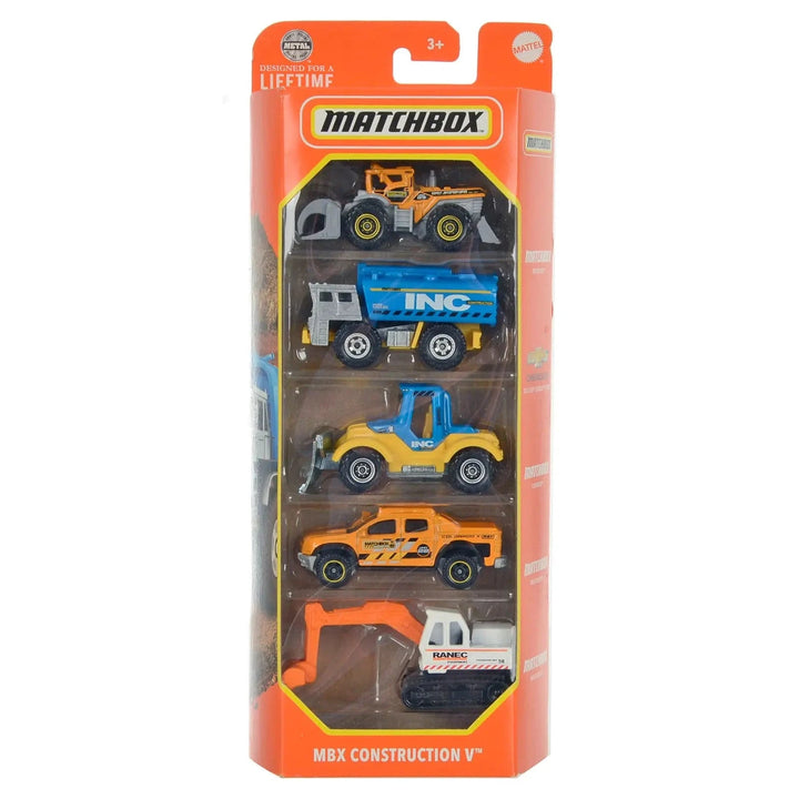 Matchbox Construction V pack of 5 die-cast vehicles