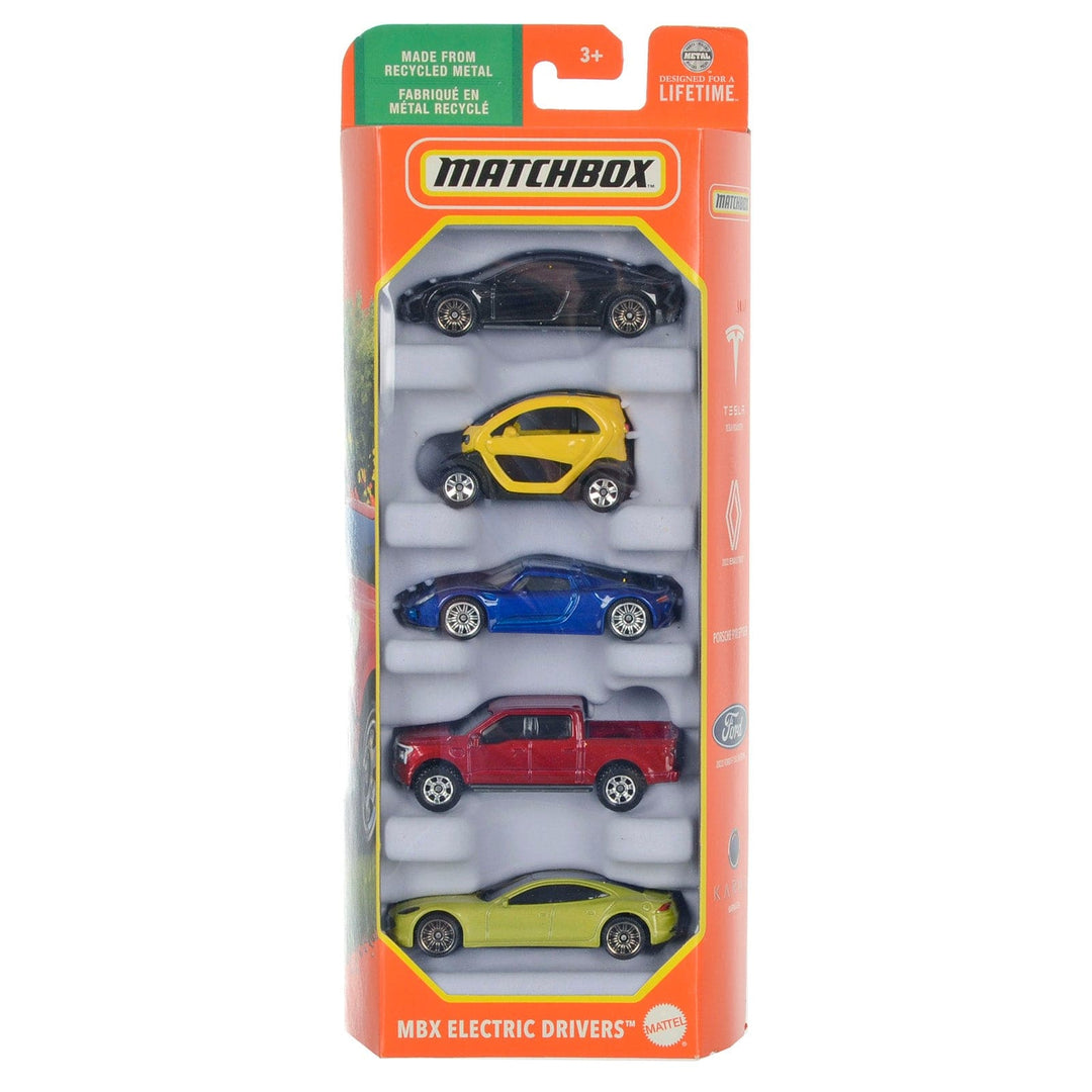 Matchbox Electric Drivers pack of 5 die-cast vehicles