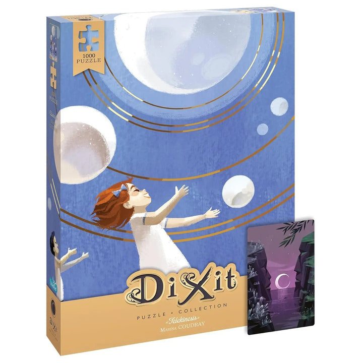 Telekinesis Dixit 1000 piece jigsaw puzzle with card