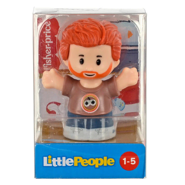 Little People gamer figure with ginger hair, and brown t-short with games controller graphic