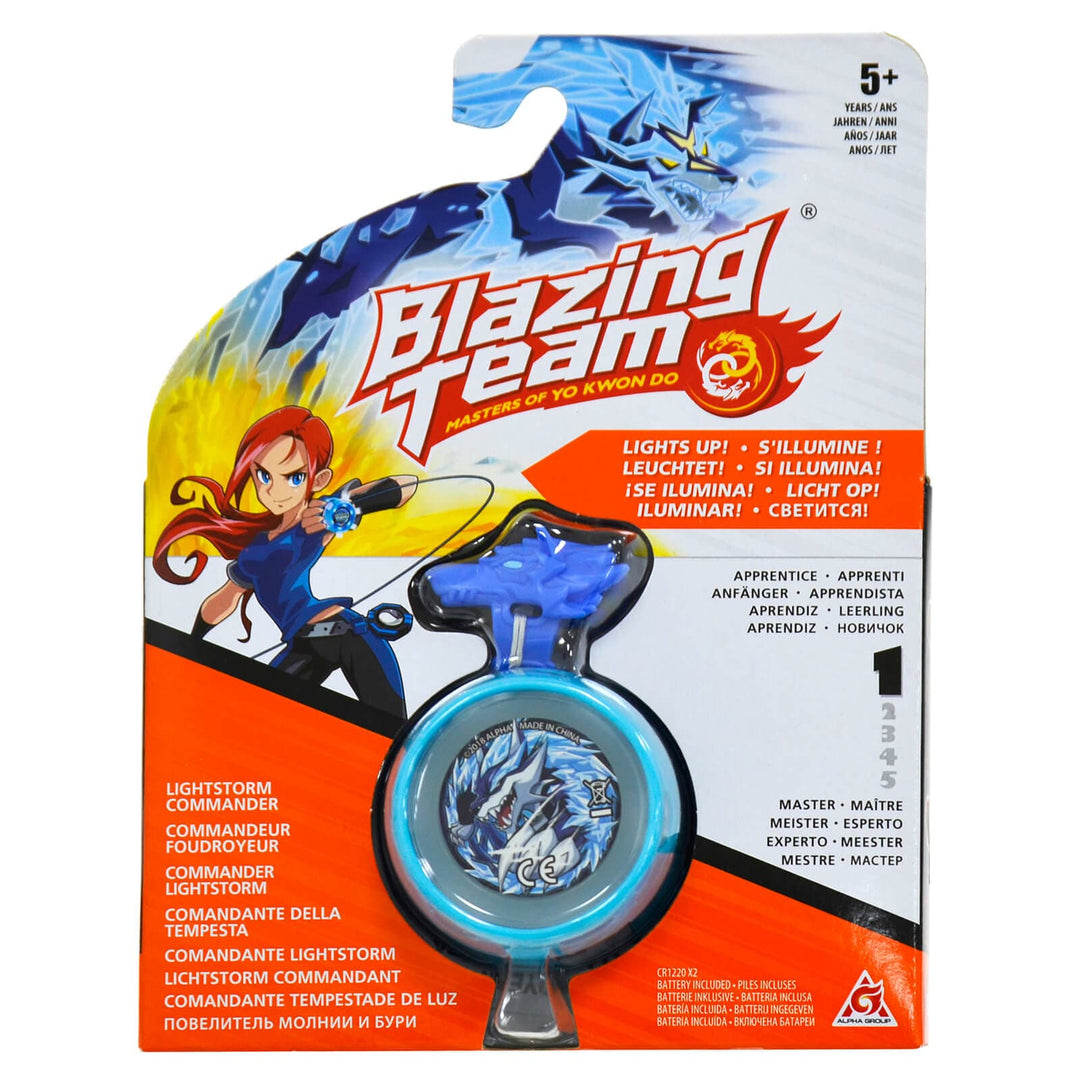 Blazing Team Yo-Yo Lightstorm Commander Yo Kwon Do Light Up Sabre Toothed Wolf