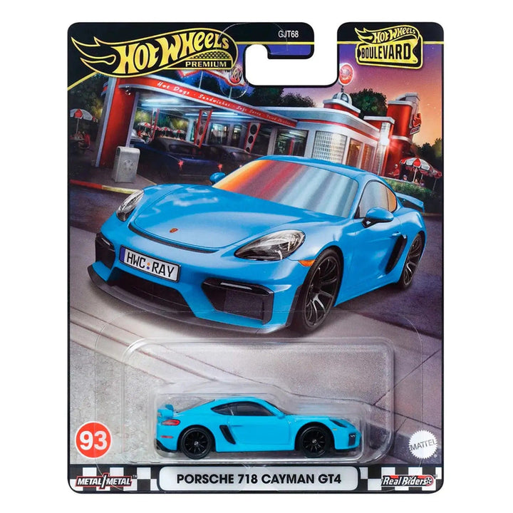 Porsche 718 Cayman GT4 Hot Wheels Premium Boulevard series car