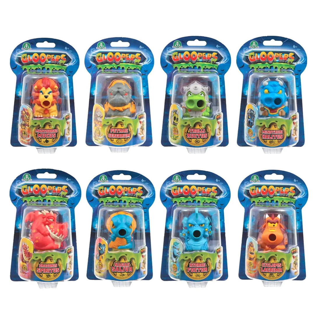 8 assorted Gloopers slime figures in clamshell packs