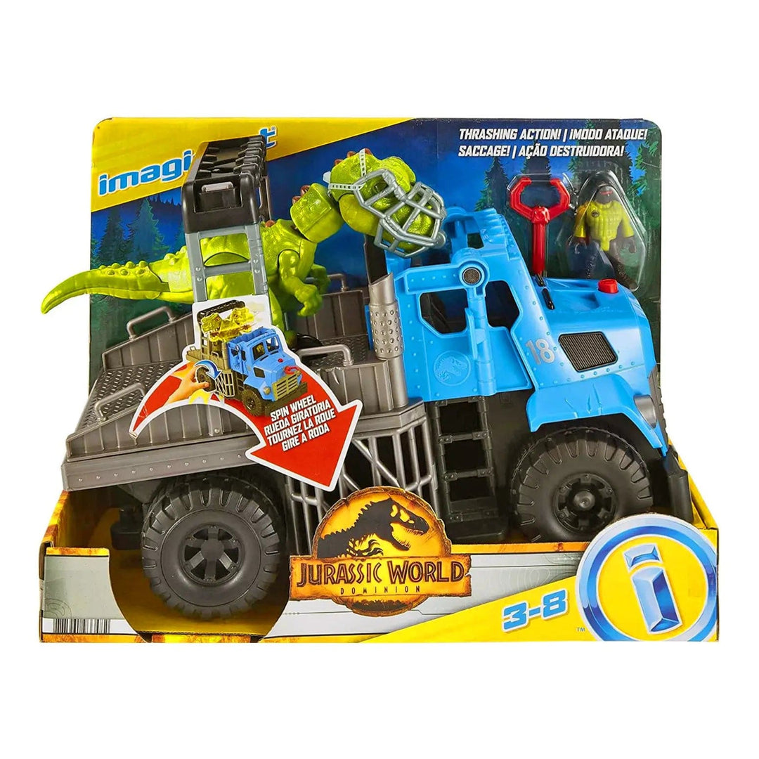 Jurassic World Break Out Dinosaur Hauler Truck in display box packaging