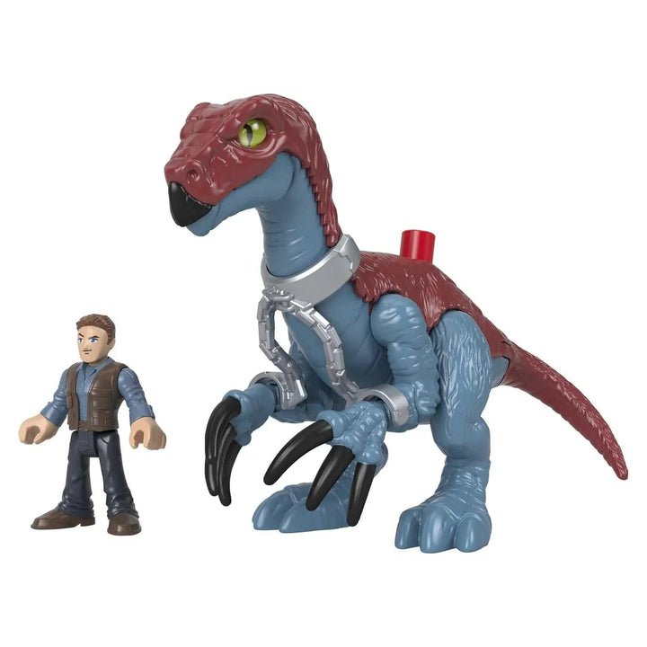 Jurassic World Therizinosaurus dinosaur and Owen action figures